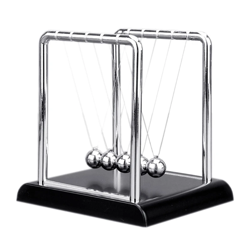 

3inch Heavy Duty Metal Newton’s Cradle Toy Fidget Desktop Decor Anti-anxiety Toy H9EF