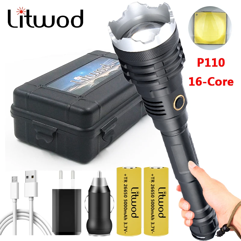 Дропшиппинг ярких XHP90 Перезаряжаемые светодиодный вспышка светильник мощный