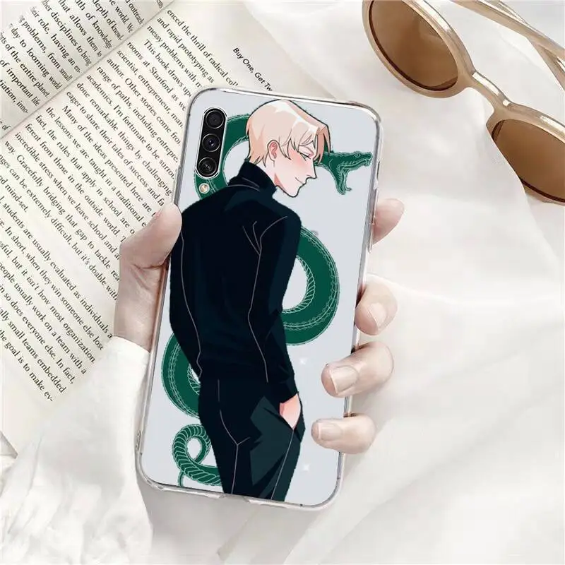 

Draco Malfoy potter cartoon Phone Case Transparent for Samsung A71 S9 10 20 HUAWEI p30 40 honor 10i 8x xiaomi note 8 Pro 10t 11