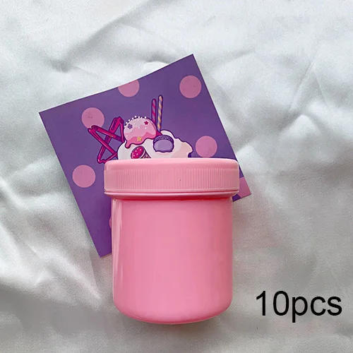 150ml Pink 10pcs Happy monkey 10/20 штук Slime Контейнеры Коробки 150/250 мл Пластик хранения коробка из полипропилена для пушистое облако Clear Slime глина - Цвет: 150ml Pink 10pcs