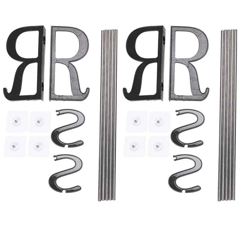 

2-Pack over the Door Shoe Rack, Wall Hanging Door Shoe Rack Organizer, Adhesive Shoe Organizer Wall Mounted with S-Shape