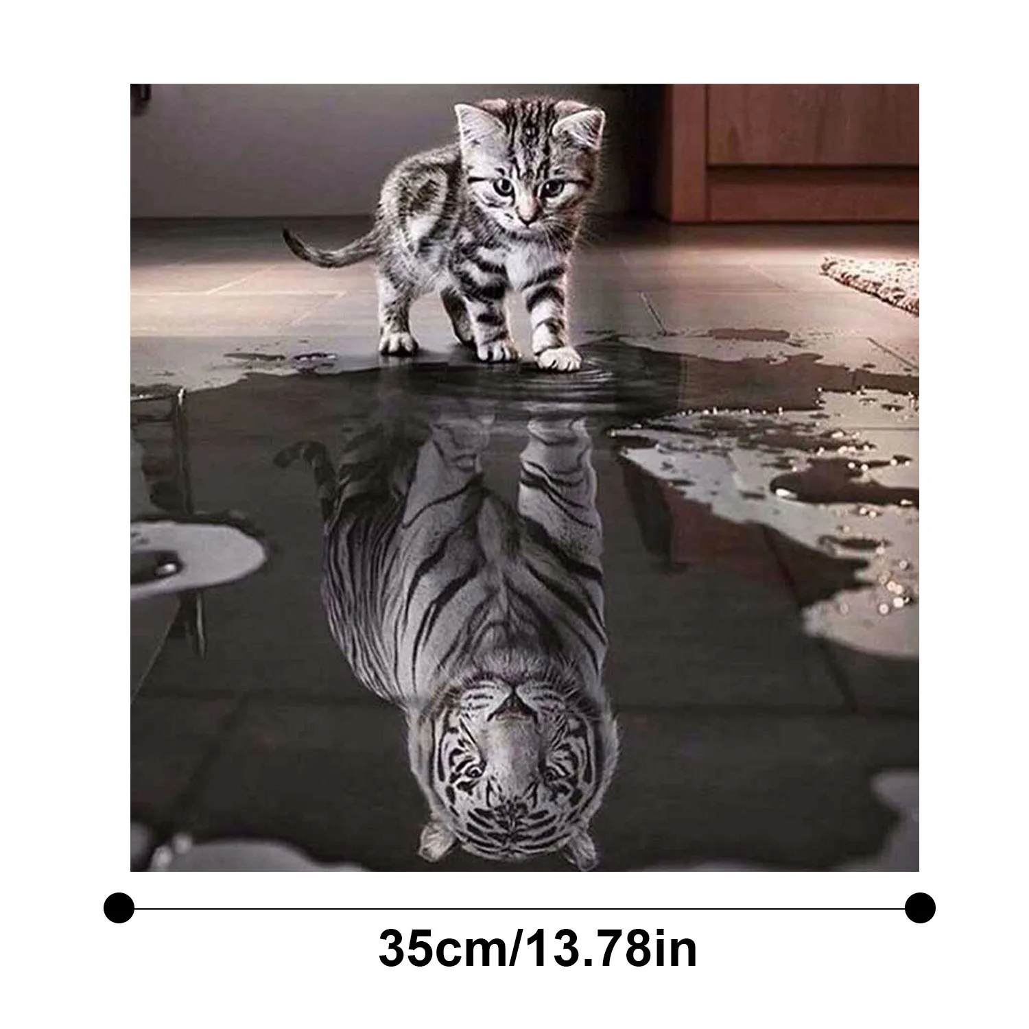 Набор для алмазной вышивки Стразы 5D Детская мозаика кот тигр животные полная