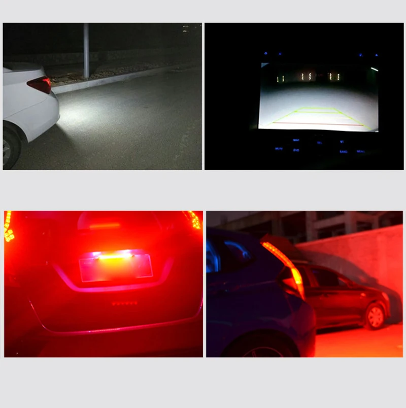 Двухцветный автомобильный фонарь заднего номерного знака тормозной сигнал