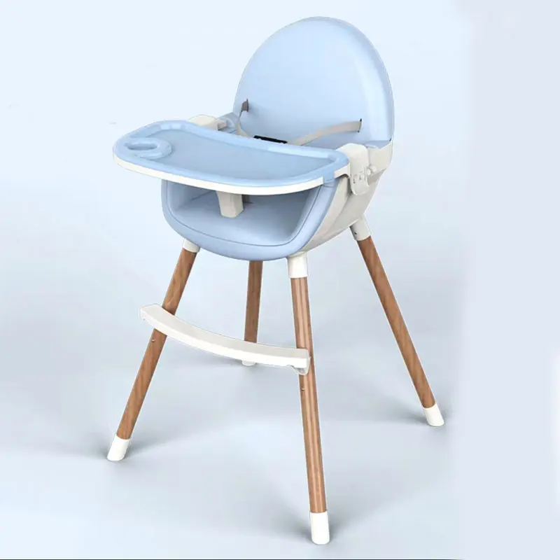 Luxury Blue Детский стул многофункциональный складной портативный двухслойный От 0 до 6 лет детский стульчик для кормления - Цвет: Luxury Blue