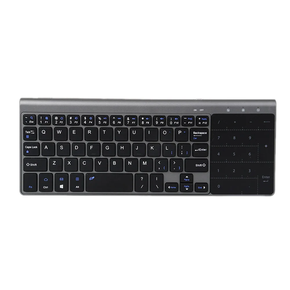 Для Windows PC Mac беспроводная клавиатура 2 4G HTPC русский Macbook Bluetooth с тачпадом Usb