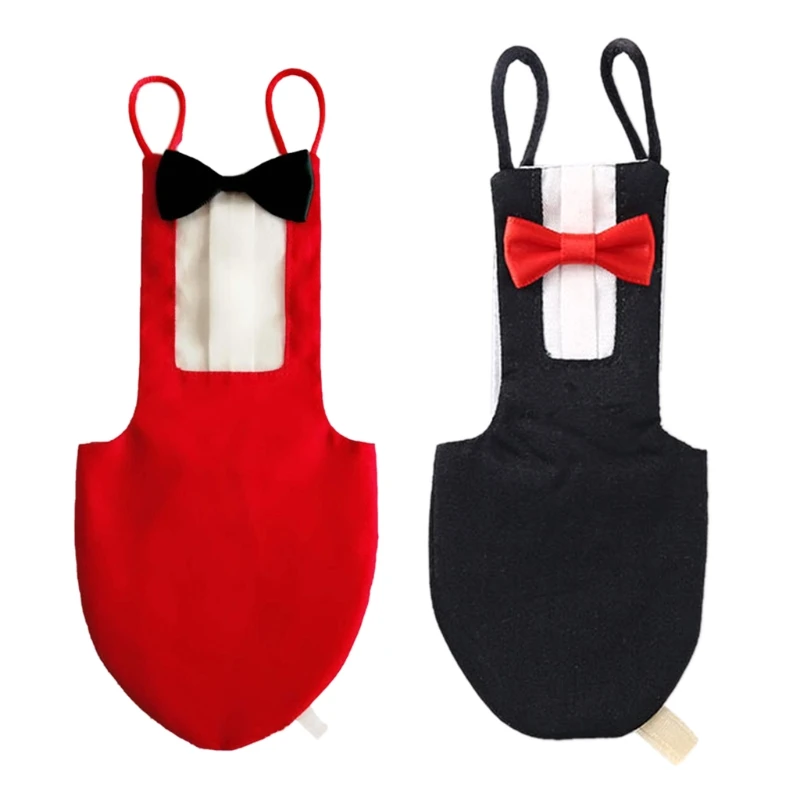 

2 Pcs Pet Bird Uniform Tuxedo Flight Suit Waterproof Nappy Diaper Clothes Props