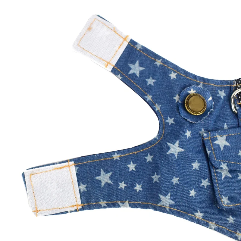 Поводок для кошек комплект джинсовый поводок собак с карманом джинсы жилет