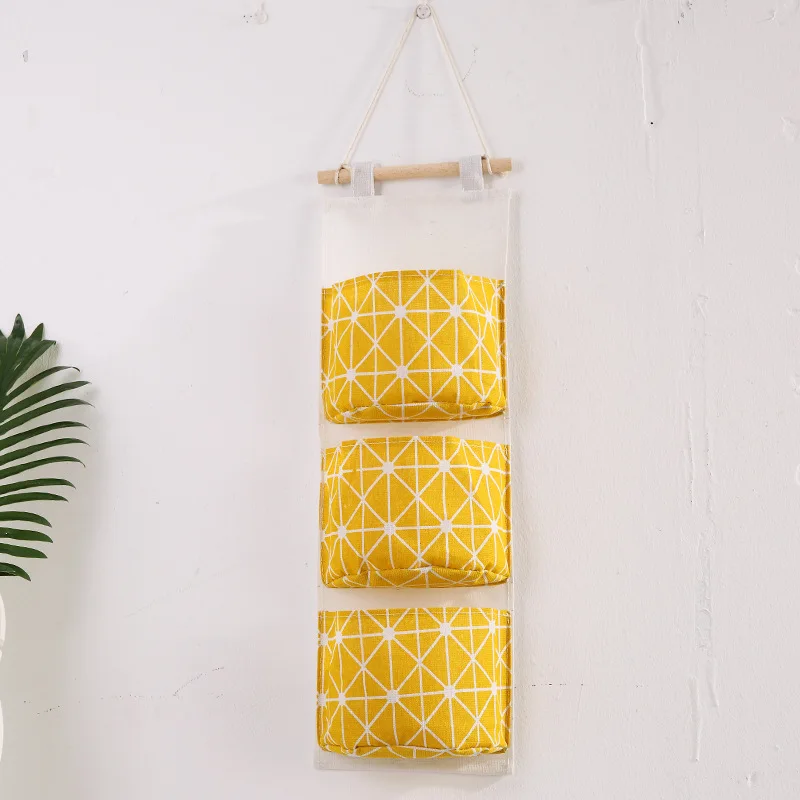 

Креативная подвесная сумка для хранения из хлопка и льна, 5-слойная подвесная карманная ткань, искусственная дверь, Фотосумка для хранения