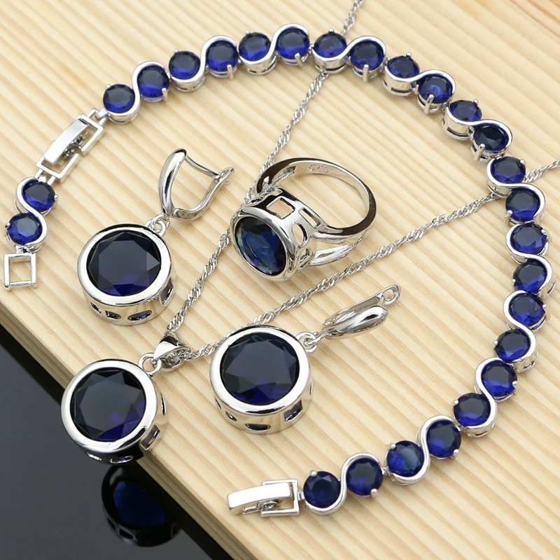 Женский комплект из колье серёг и браслета серебра 925 пробы |