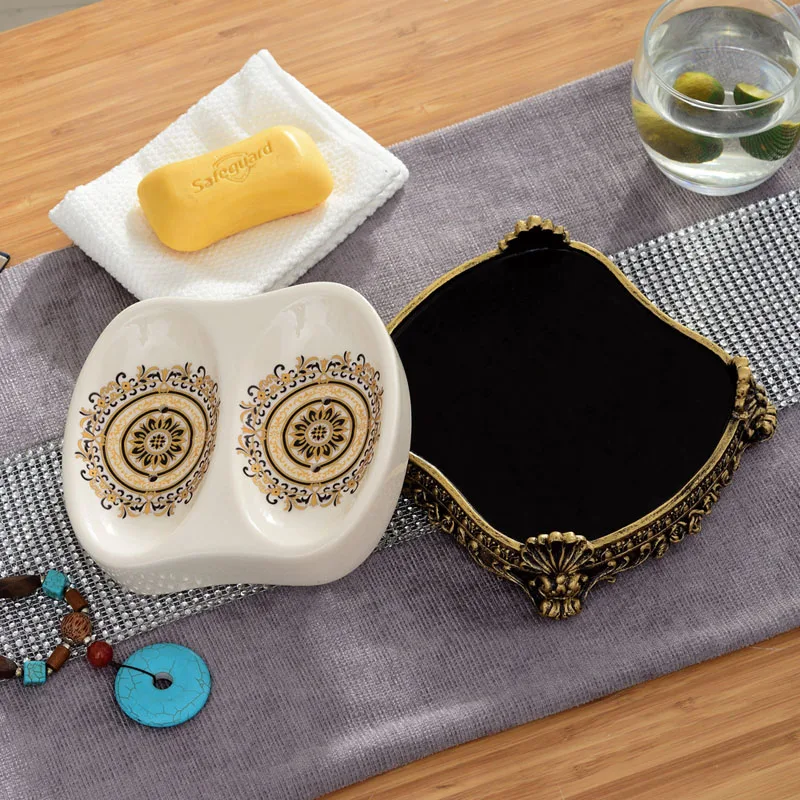 Креативный керамический держатель GOALONE для мыла с отверстиями слива ручной