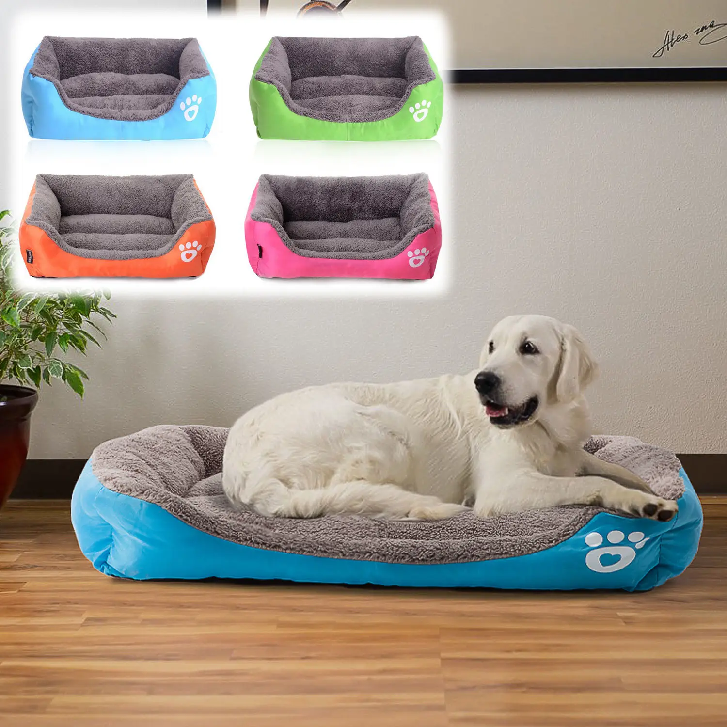 Pet Dog Bed Warming Dog House Soft Material Haustier Hund Katze Bett Welpe Kissen Haus Weich Warm Matte Decke