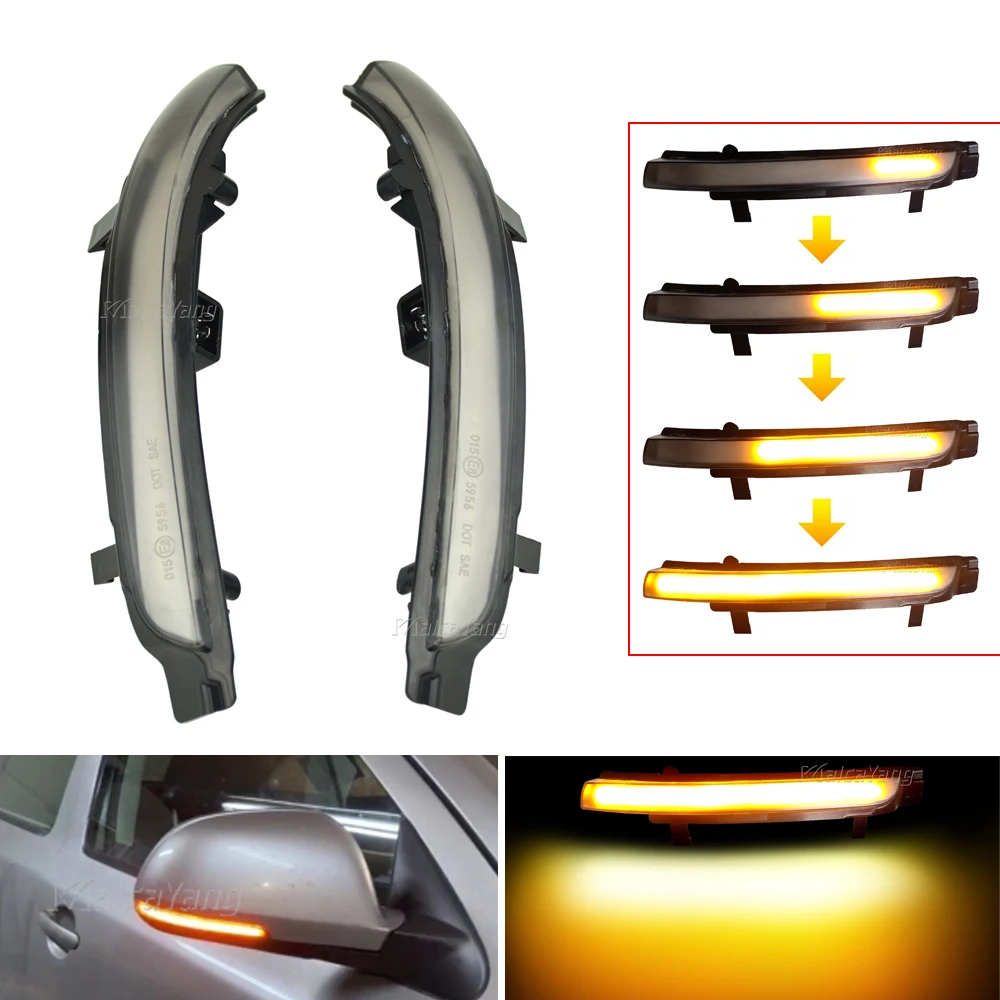 

2 pieces For Skoda Octavia 2009-2013 SUPERB 2008-2014 Dynamic LED Turn Signal Blinker Mirror flasher Light