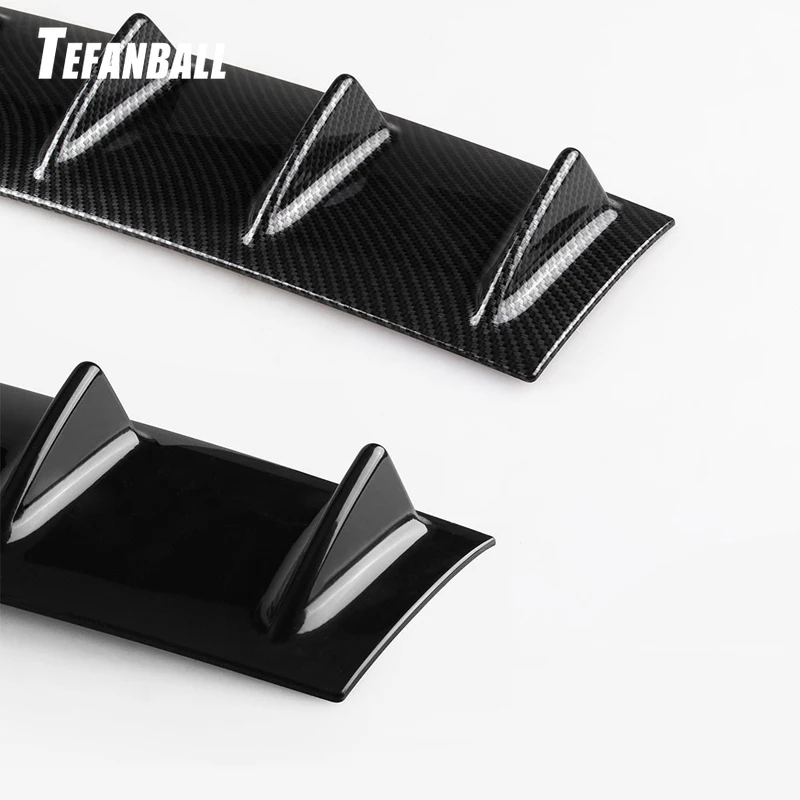 Углерода скороговоркой плавник акулы Стиль задний бампер 3D наклейки в виде акул