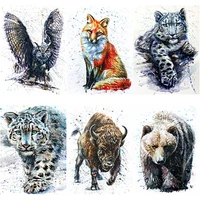 new 5d diy animal diamond painting scenery diamond embroidery cross stitch full square round drill manual crafts home decor gift