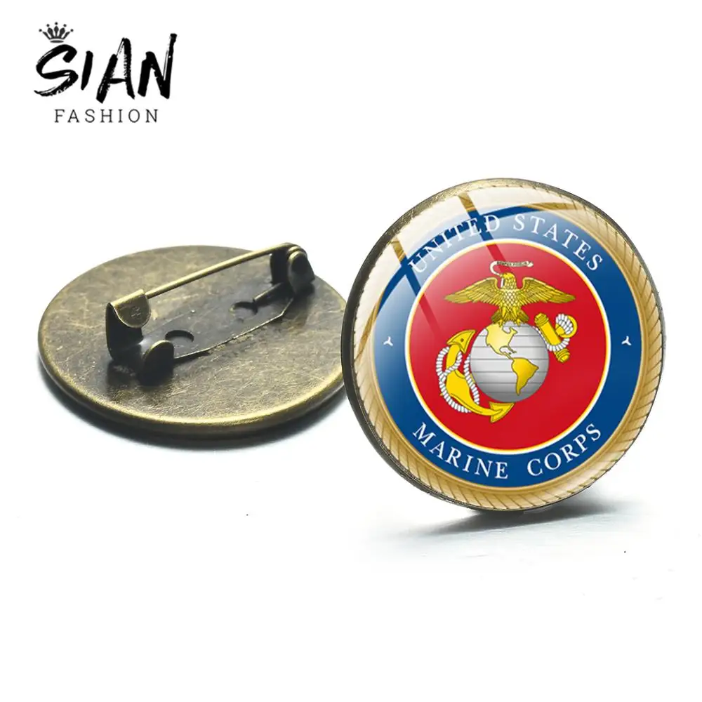 Азиатских Новый покрытый античной бронзой металла брошь на застежке морской