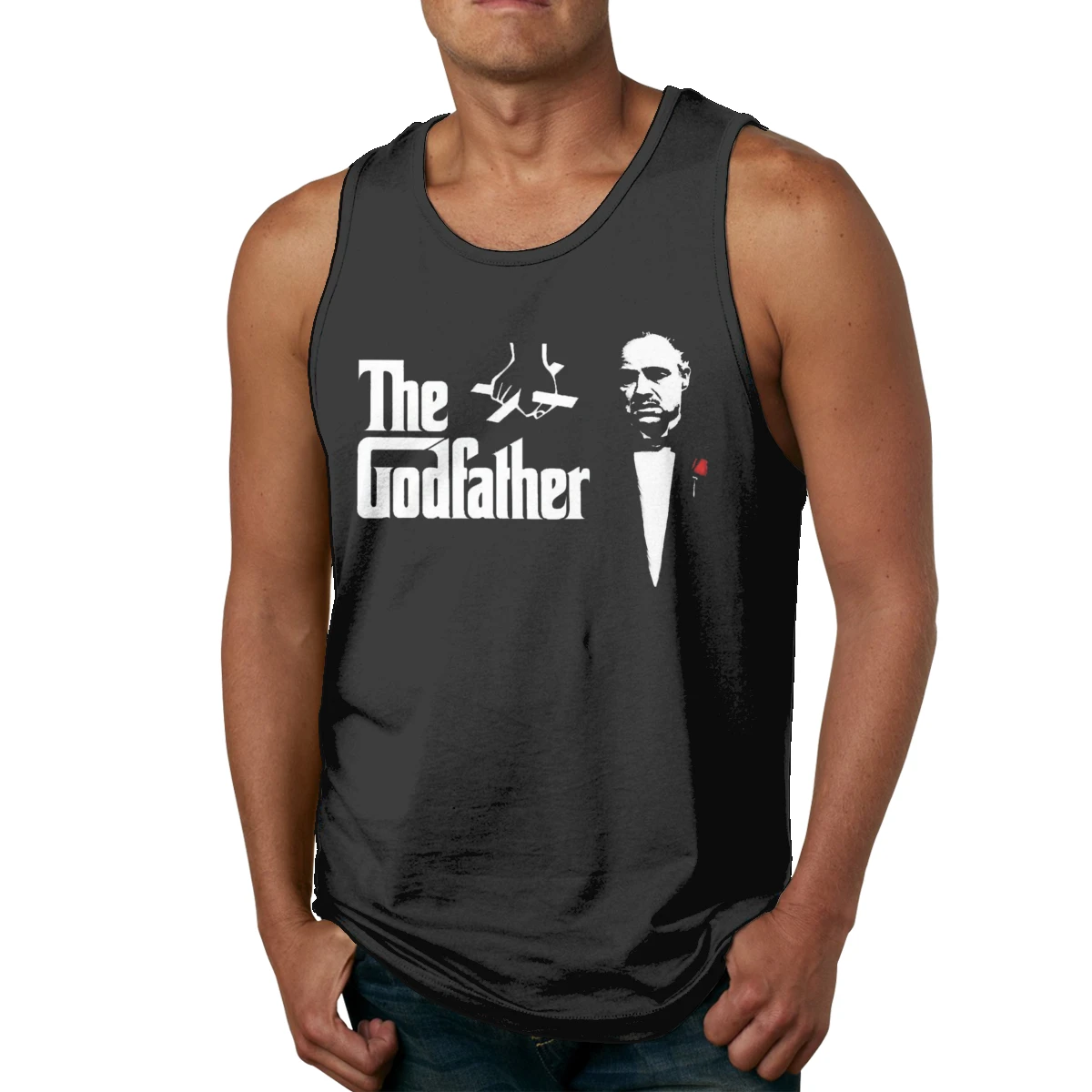 

Cool Cotton The Godfather Summer Tops Picture Custom Crewneck Sleeveless Vest