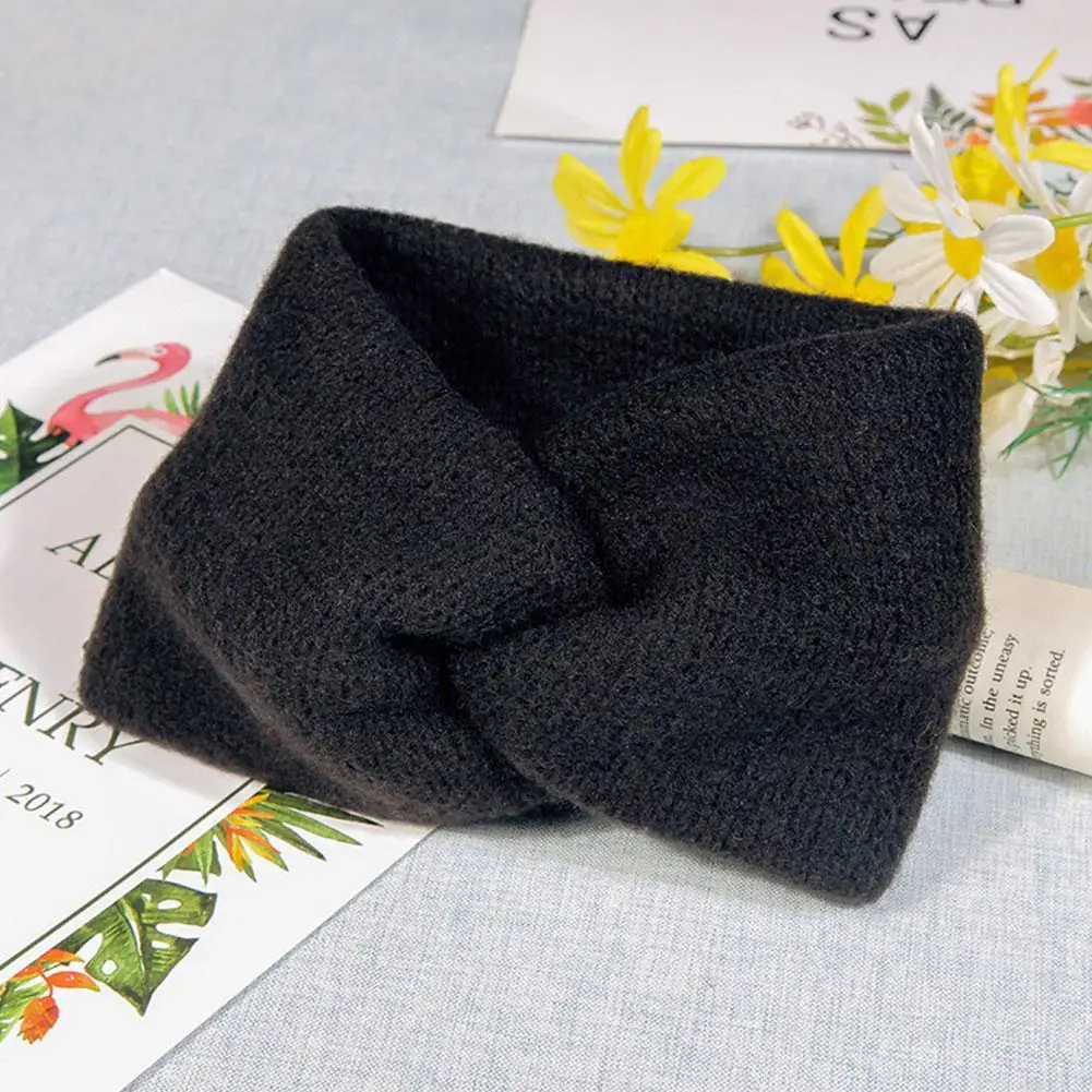 

1pc Cross Knit Headband Multicolor Forehead Cross Winter Color Headbands Women Hair Knit Warm Turban Ladies Band Headwear O4E9