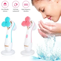 facial cleansing brush 3 in 1 electric rotating silicone face cleanser gentle exfoliating deep cleaning for acne blackheads