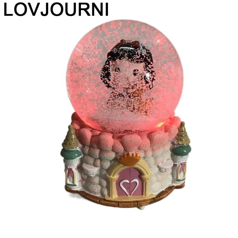 

Girlfriend Home Decoration Accessories Mechanism Typewriter Snow Globe Boite A Musique Musica Carousel Caja Musical Music Box