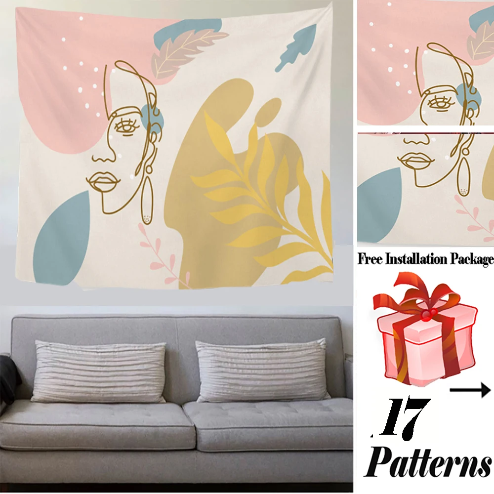 

Abstract Painting Wall Hanging Tapestry Blanket Decoration Living Room Art Tapestry Carpet Boho Throw Towel Wall Hanging Macrame