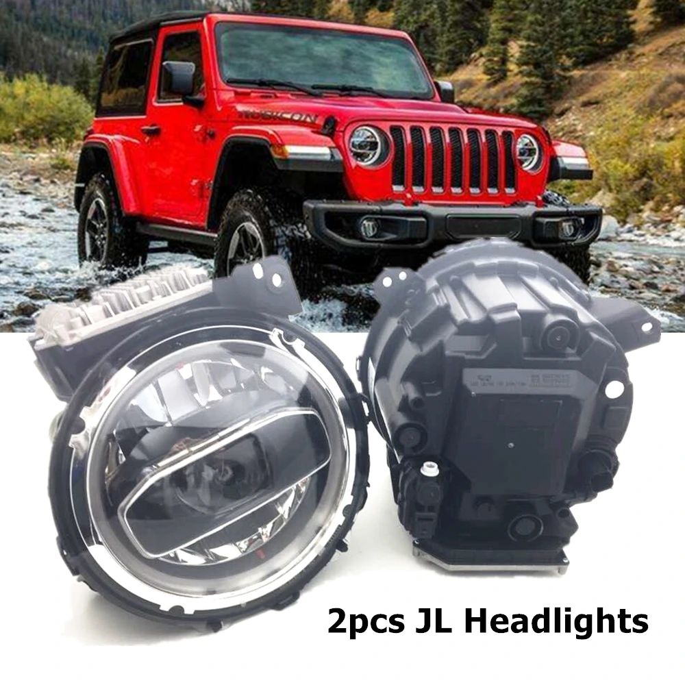 Фара 9 дюймов для Jeep JL 2 шт. светодиодная фара дальнего и ближнего света белого