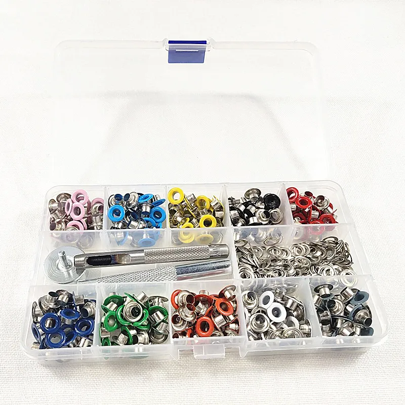 Набор металлических петель с отверстиями 10 цветов для рукоделия скрапбукинга