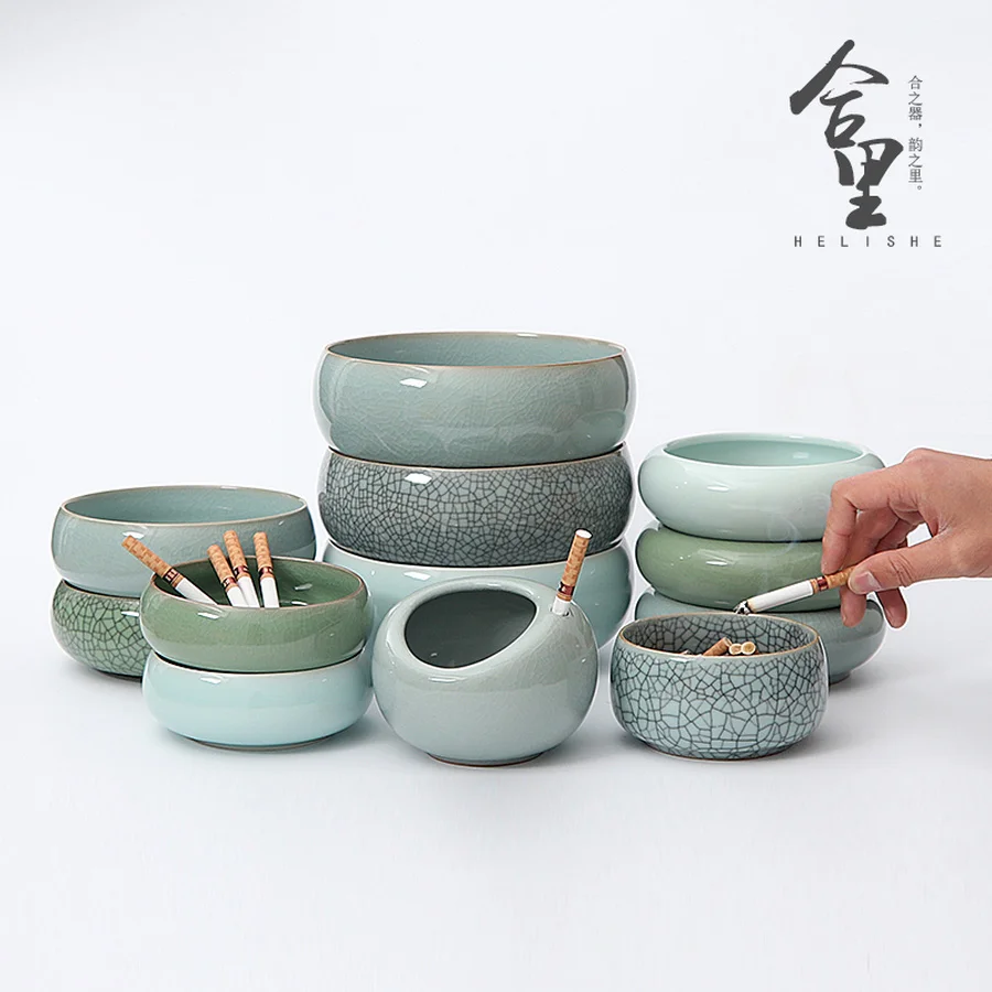 Глиняный фарфоровый стоячий стол пепельница для уличных сигарет Пепельница дома