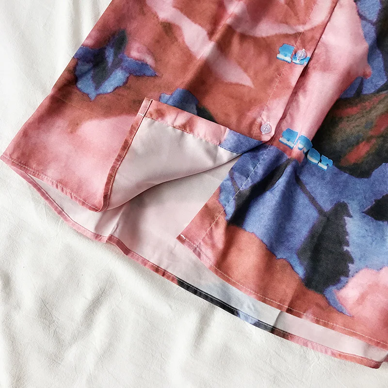 

Retro Elegant Ladies Short Sleeve Shirts Summer Women Street Wear Blouse Shirt Letter Print Loose Tops