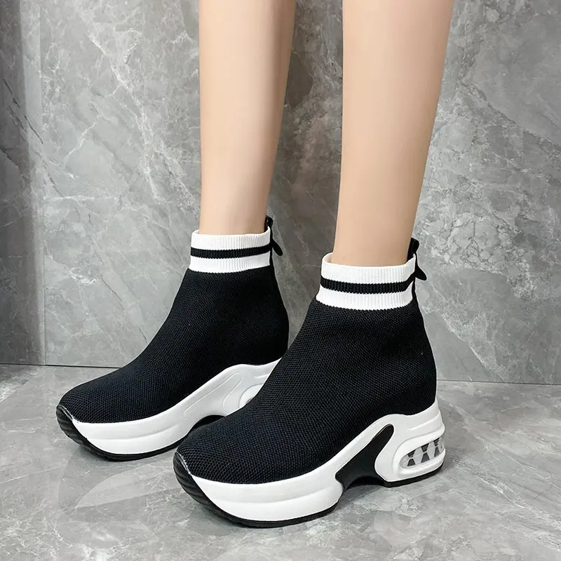 

2020 spring and autumn new socks shoes women's trendy shoes casual high-top elastic flat sneakers all-match women's shoes X467