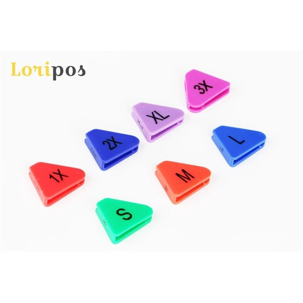 

Triangle Size Marker Cube Sizer Buckle Plastic Hanger Snap On Coat Hanger Garment Size Clip Trousers Size Clamp