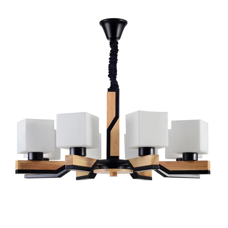 Деревянная люстра в нордическом стиле для гостиной простой современный