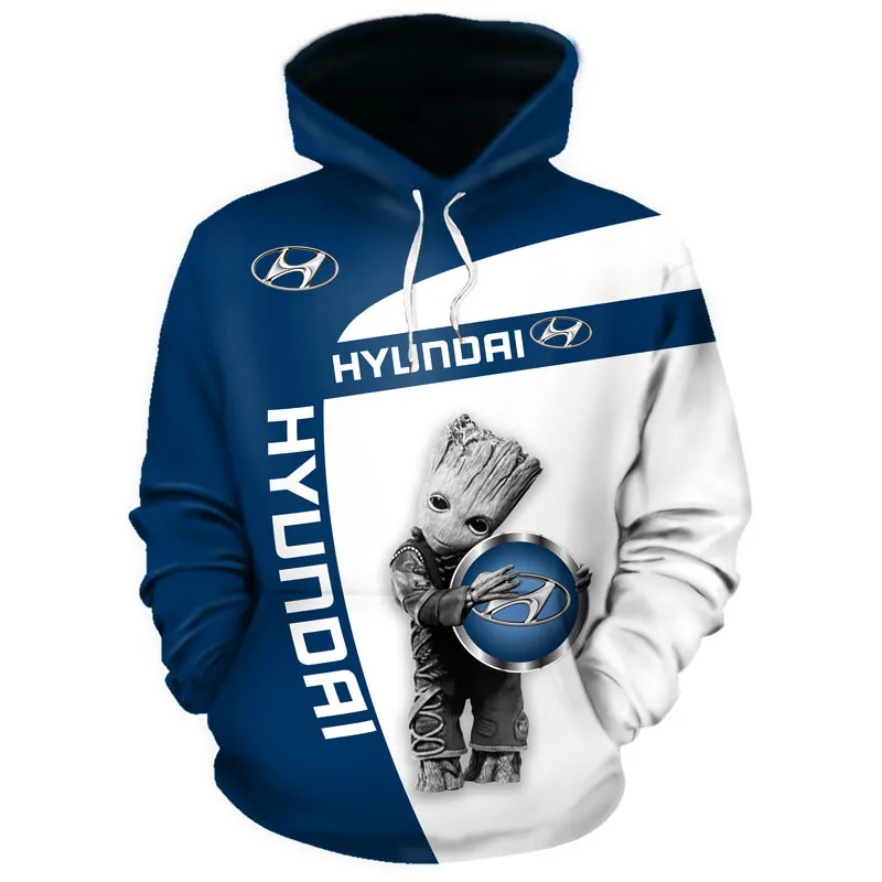 Куртка Hyundai с объемным изображением автомобиля костюм для гонок толстовка модная