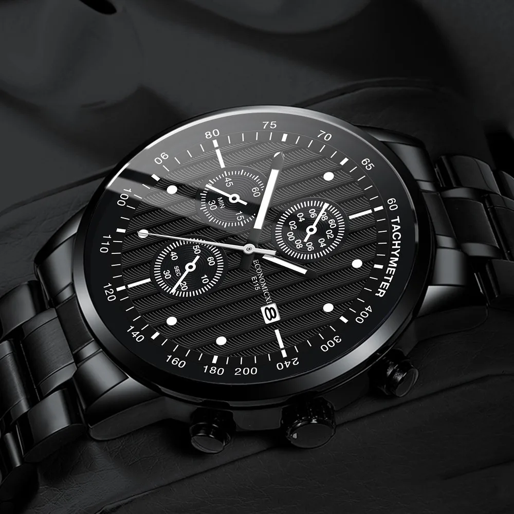 

Fashion Simple Black Blue Gold Luxury Hollow Steel Mechanical Watch Wrist Clock Retro Montre Homme Relogio Masculino Zegarek MS