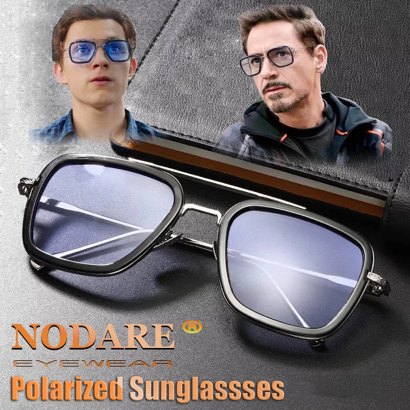 Новинка 2020 поляризованные солнцезащитные очки Тони Старк Железный человек 3