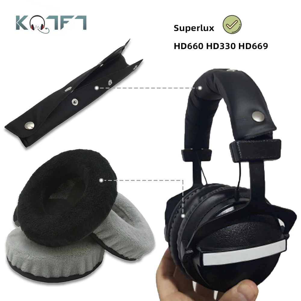 KQTFT бархатные Сменные амбушюры для наушников Superlux HD330 HD660 HD668B HD669 гарнитура