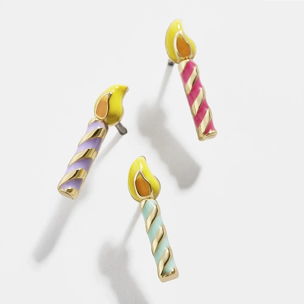 

Lost Lady Retro Creative Candles Stud Earrings Cute Statement Earrings for Women Friend Birthday Gifts Party Jewelry