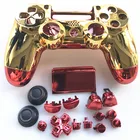 Чехол для контроллера PS4 PRO Playstation 4 PRO JDS 040 V2, хромированный передний золотой задний Красный JDM 040, Сменный Чехол