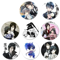 anime black butler brooch pin cosplay badge accessories for clothes backpack decoration childrens gift b003