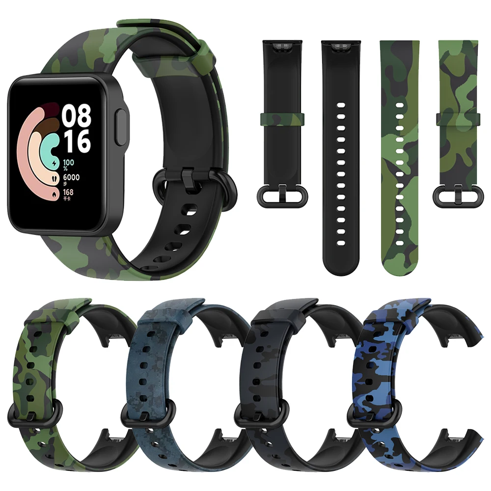 

Ремешок Камуфляжный для XiaoMi Mi Watch Lite, силиконовый быстросъемный браслет для Redmi Watch, спортивный браслет