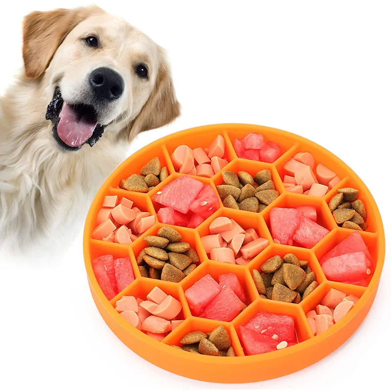 

Силиконовые спеша собачья миска Щенок Кот головоломки миска-Кормушка для собак блюдо Pet еда чаша для кормления для большой средний маленька...