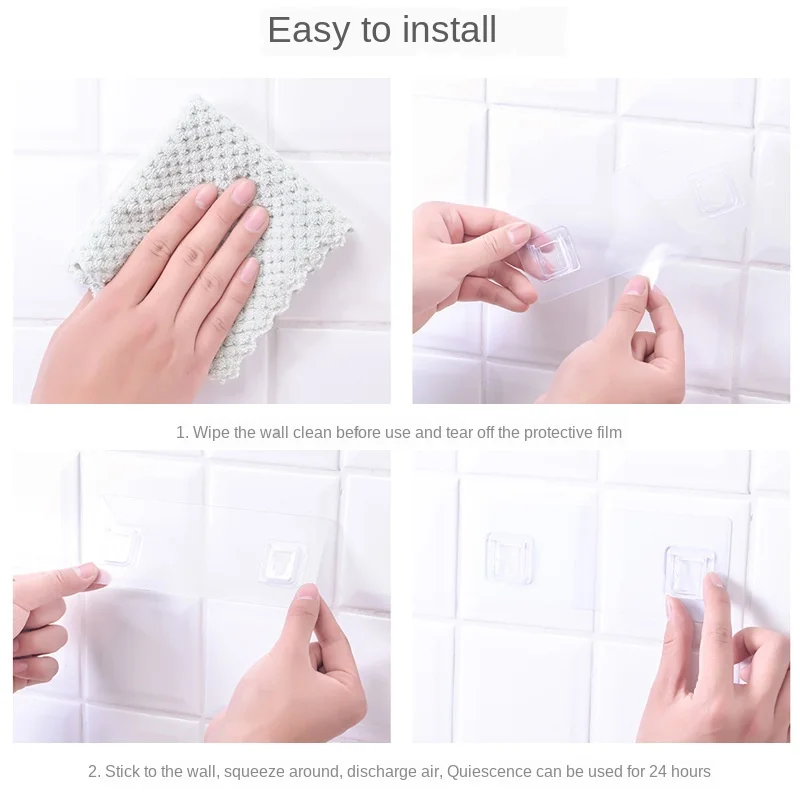 12 шт. бесшовная наклейка с крючком без винтов установка отверстий U-образная