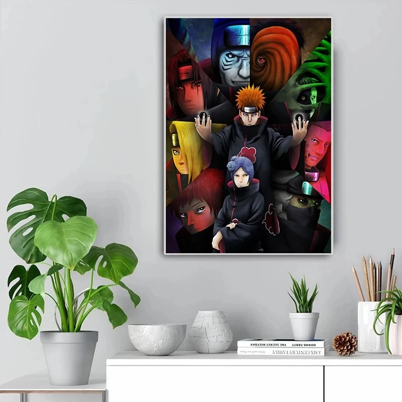 Холст японское аниме HD печать плакат Акацуки домашний декор живопись настенное