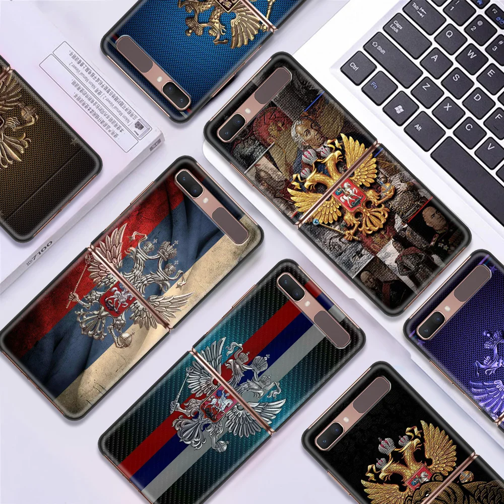 

Russian Flag Bear Eagle Flag For Samsung Galaxy Z flip Z flip3 5G Case Slim Protective Shell Shockproof Hard Cover