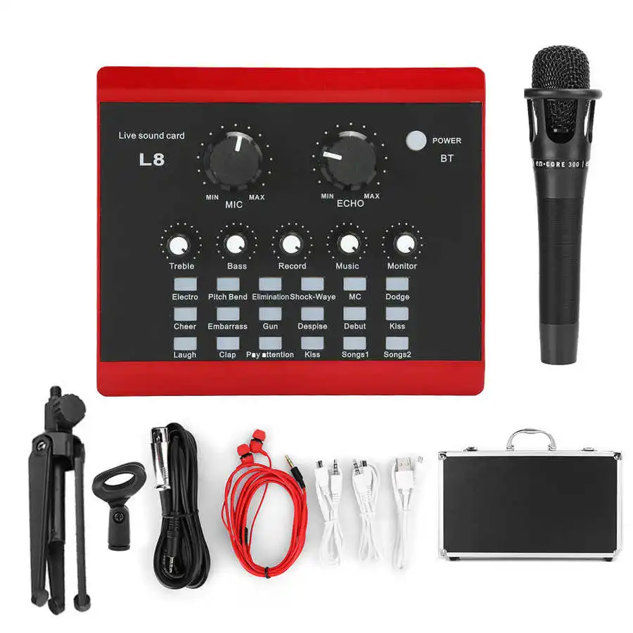 Внешняя звуковая карта панель микшера с голосовым преобразователем и звуковыми