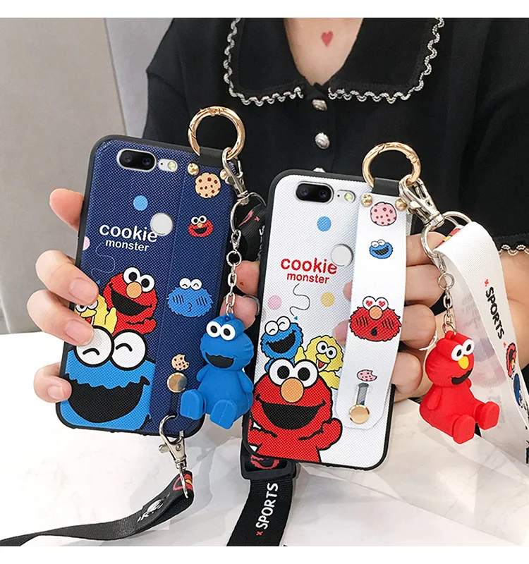 Oneplus 7 pro милый ремешок на запястье с монстрами Мягкий ТПУ чехол для телефона 3 3T 1 + 5