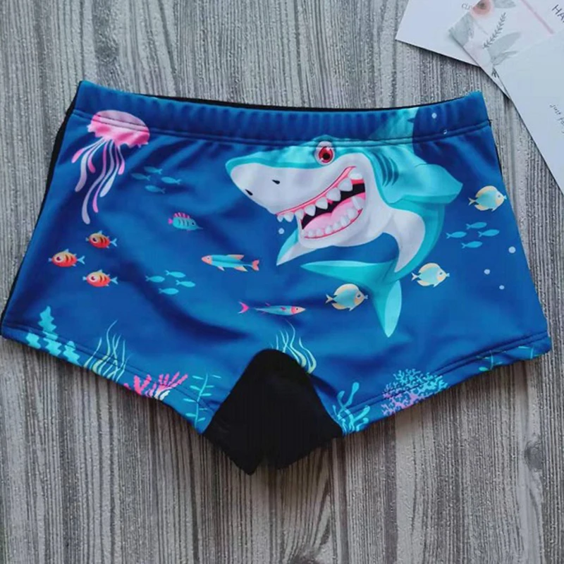 Плавательные пляжные шорты с принтом для маленьких мальчиков Детские эластичной