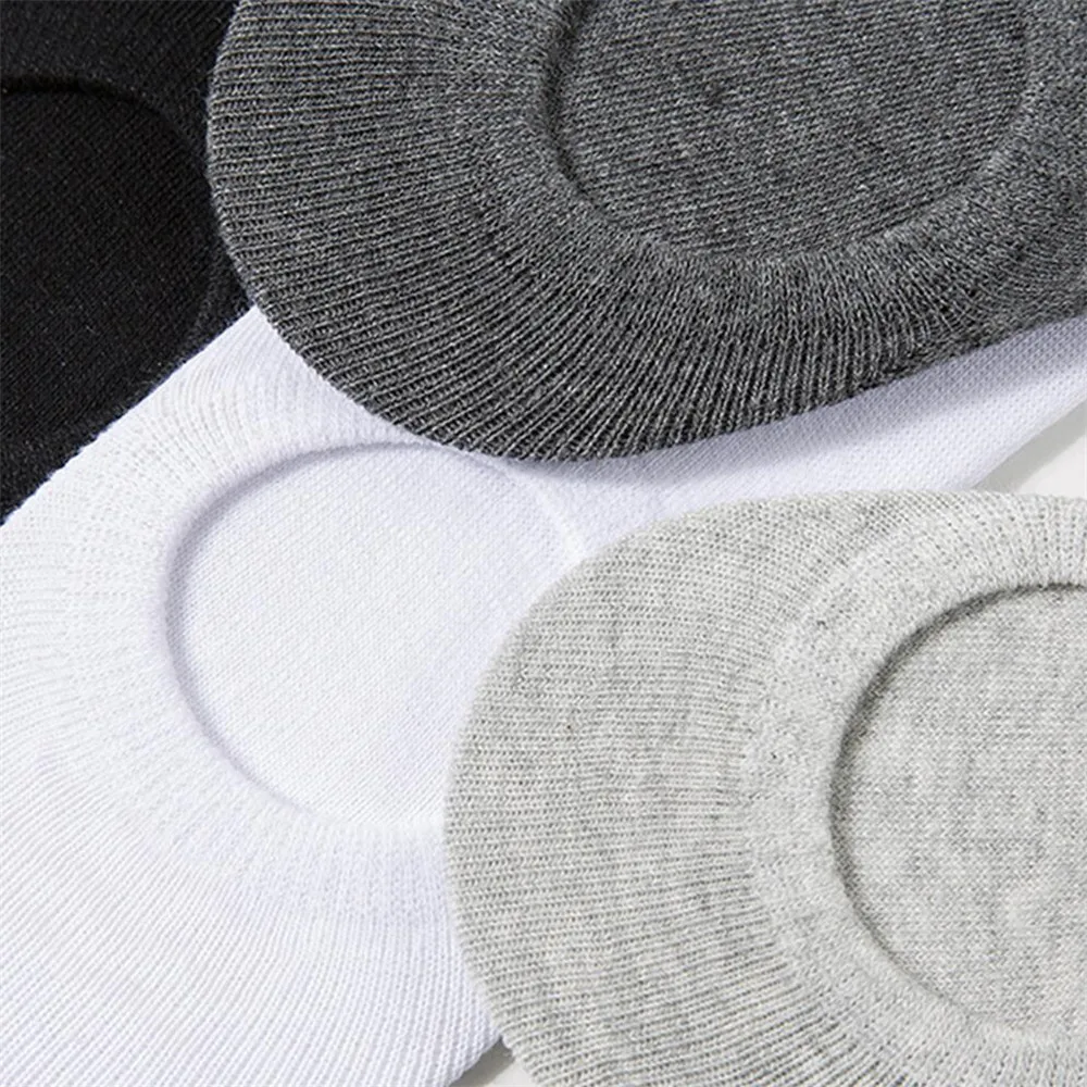 Носки мужские Нескользящие хлопковые невидимые деловые классические черные