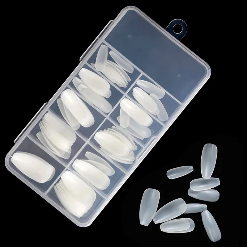 Длинные накладные ногти для балерины 100 штук или 600 шт./упак. дизайна гроба