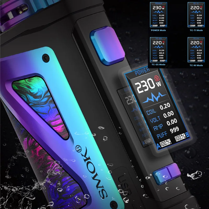 SMOK оригинальная электронная сигарета SCAR-18 230 Вт бокс мод для вейпа с TFV9 tank и V9