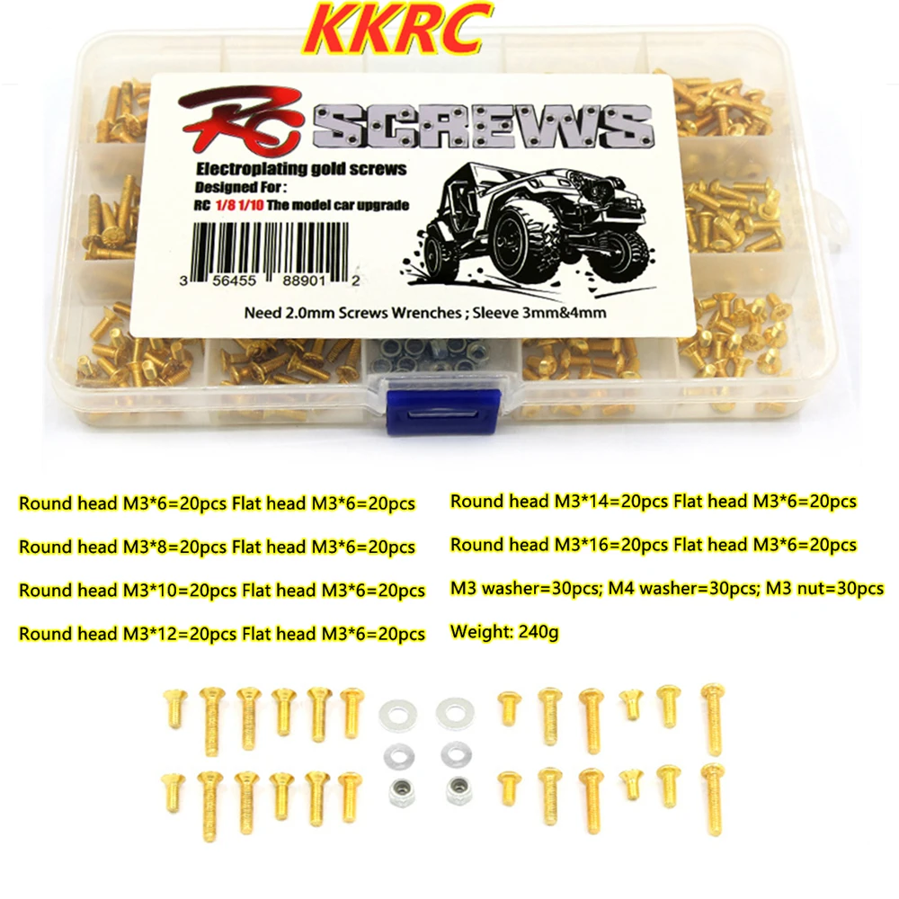 

1/8 1/10 RC Car Universal Screw Set Screws Box For TRAXXAS TRX4 Axial SCX10 HSP 94111